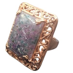 Constituted Ruby and Grandidierite Ring